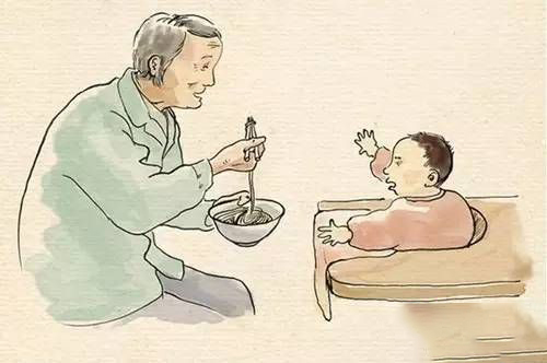 梦见老人吃小孩