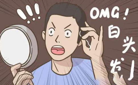 梦见照镜子头发白了