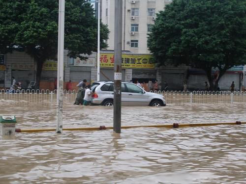 梦见桥上涨水