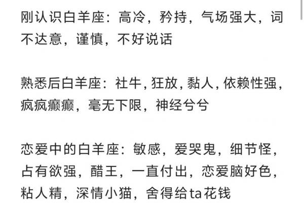 白羊座的外貌特点