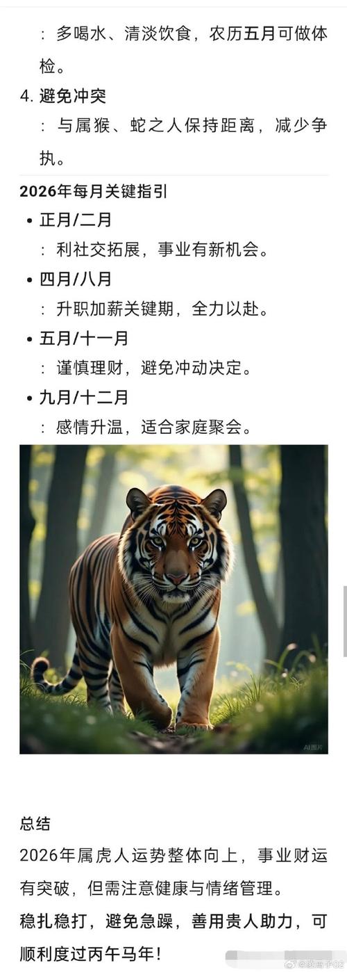 属虎流年运势