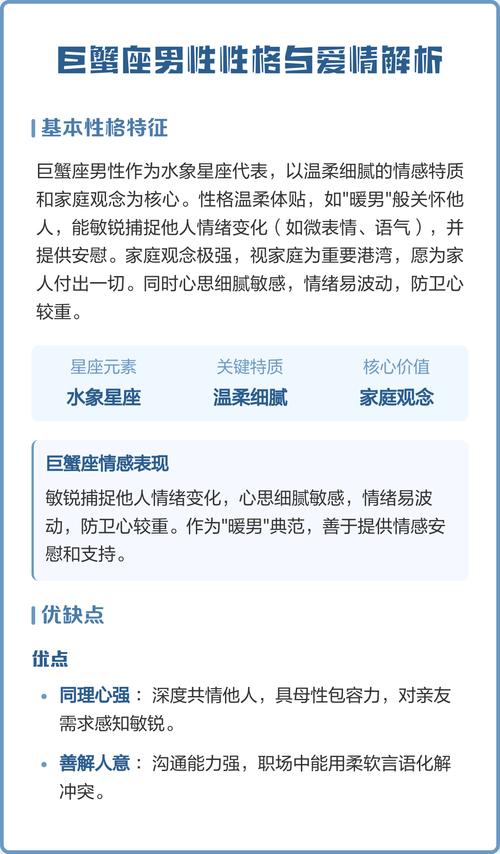 巨蟹座男生爱情方式_巨蟹座男生_巨蟹男性格特点