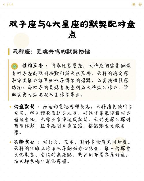 双子座和天秤座 风象星座的默契配对指南