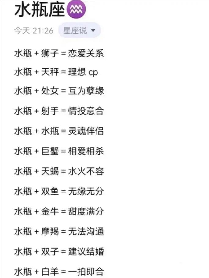 双子座和水瓶座配对 风象星座的默契与挑战