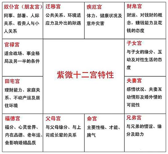 紫微斗数144种命格详解查询对照