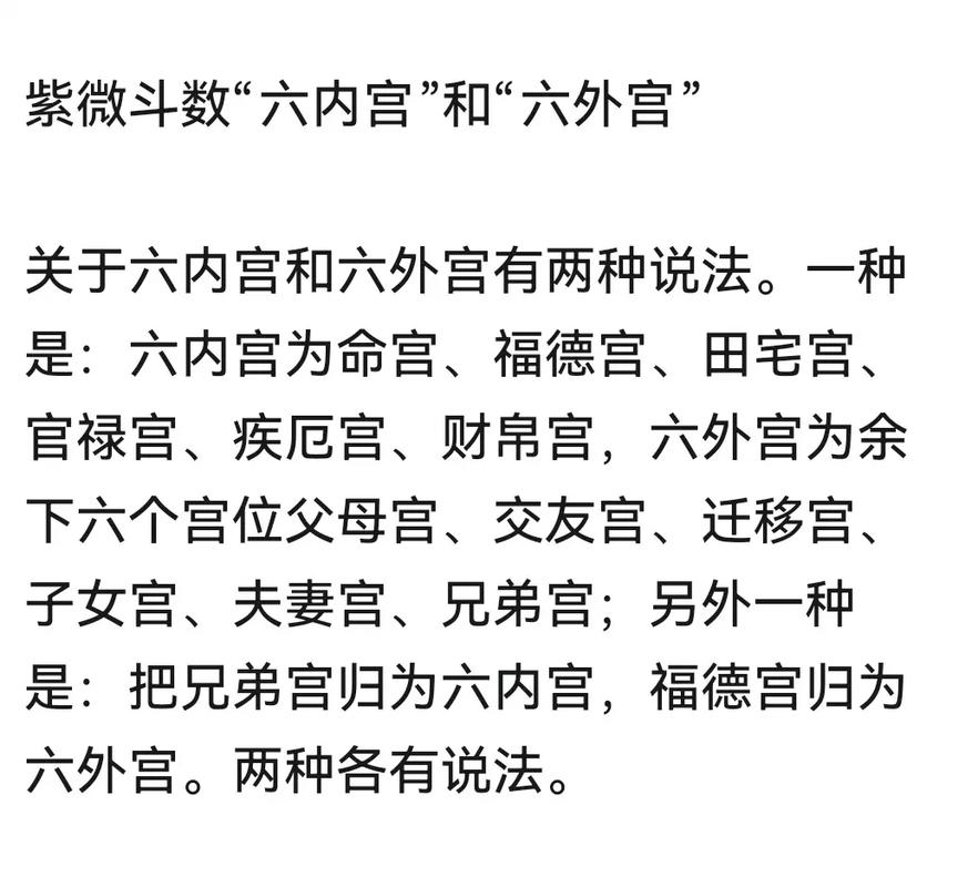 什么是紫微斗数六内宫 我宫和官福财疾田的关系