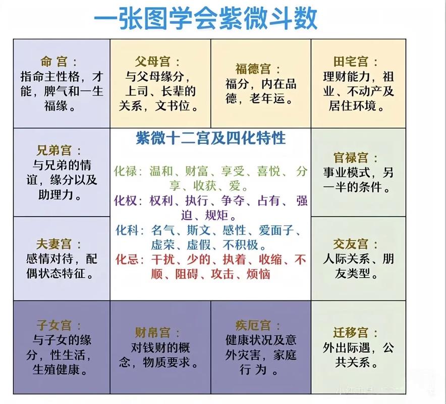 紫微斗数个人命盘怎么看_紫微斗数入门教程_十二宫位详解