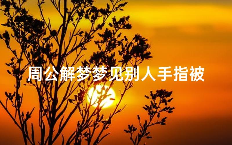 梦见手指头被切断了是什么征兆？解梦含义详解