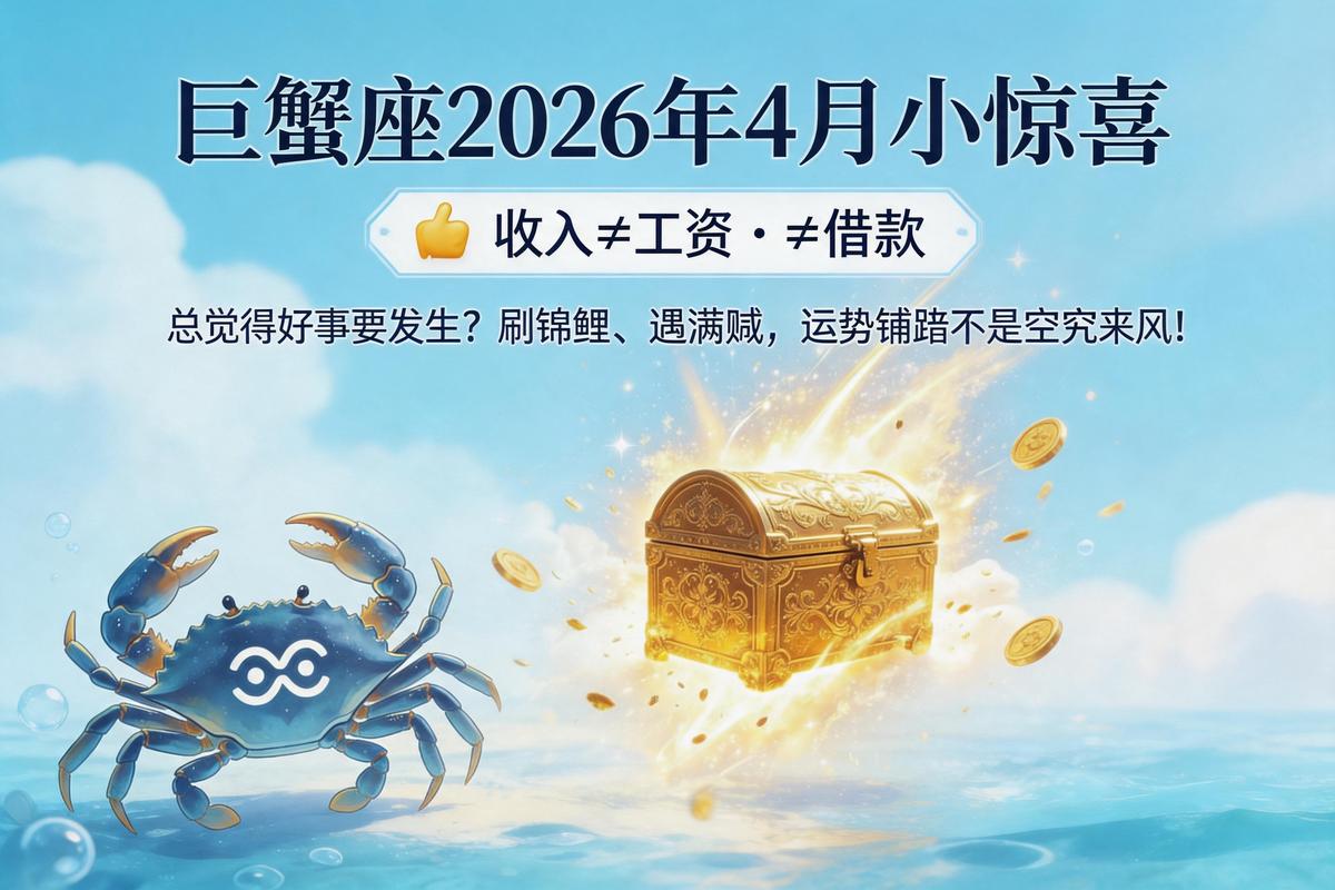 巨蟹座2026年财运最好的月份_巨蟹座2026年财运最佳月份_巨蟹座2026年正财运月份分析