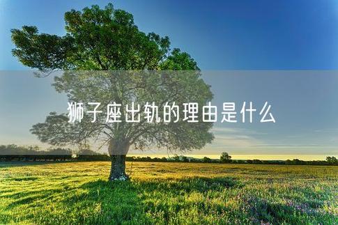 狮子座出轨了是什么表现