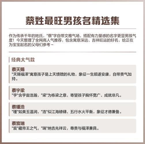 蔡姓女宝宝起名大全